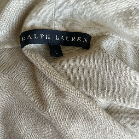 Ralph Lauren Black Label Cashmere Silk Cardigan Tank Set Cream Sz L/XL - Picture 14 of 16
